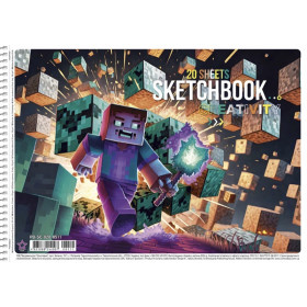 Альбом 20арк.100г/м2, спіраль 8511 «Star» Школярик (9/108)