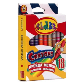 Олівці воск."CLASS" 18кол.7604 (12/144)