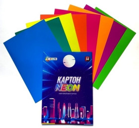 Т Кольоровий картон Неон А4 8арк,(20шт) 11967
