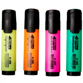 Н-р текстмаркерів 4Office 4-109/4шт,1-4,5мм (240уп)