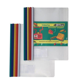 Папка-файл 65арк з бічн.планк.затиск.4-250 4OFFICE (10/5шт)