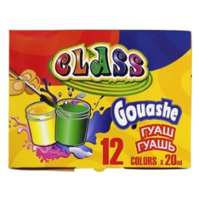 Фарба гуашева 12кол/20мл CLASS 7620 (12шт)