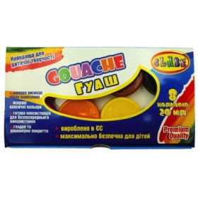 Фарба гуашева 8кол/20мл CLASS 7658C PREMIUM (20шт)