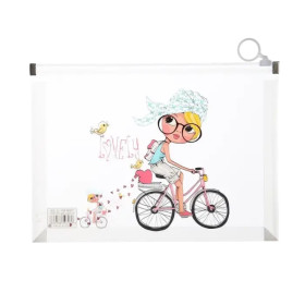 Папка А4 на замку пластик, LL-136, 3-1 (12шт)