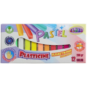 Пластилін Чисті руки 12кол ECO PASTEL 200гр 7653C CLASS (60шт)