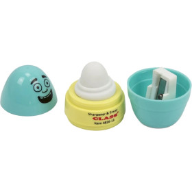 Точилка з конт.+ластик Faces, бірюз.рожева 4826-13,12 CLASS (16/480)