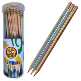 Олівець графіт з гумкою CLASS 144C НВ трикутні PASTELIC (48/1728і)