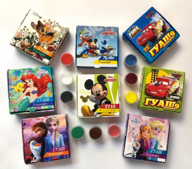 Гуаш Тетрада 9кол/10см3 (40шт) 110гр DISNEY