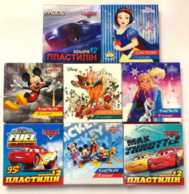 Пластилін 12кол 240гр Тетрада DISNEY (20шт)