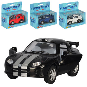 Машинка KT 4020 W (24шт) металл,инер-я,10-4-5,5см,откр.дв,рез.колеса,4цвета 12,5-12-6см