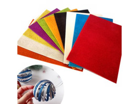 Фоаміран набір А4, 1,8мм, 10шт/мікс, не клейкий з глітером 45-6/859557