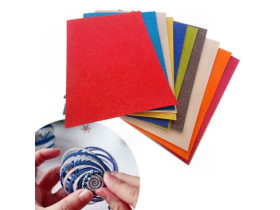 Фоаміран набір А4, 1,0мм, 10шт/мікс, клейкий з глітером 45-7/859558