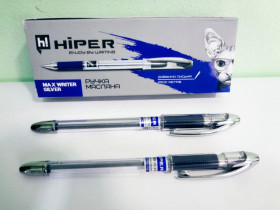 Ручка масл.HO-338 Hiper Max Writer Silver 2,5км 0,7мм синя (10шт)