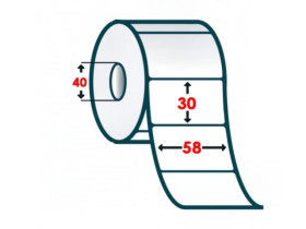 Термоетикетка 58*30 700шт ЕКО (14024) (50уп)