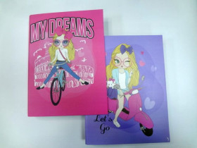 Папка на 2 кільця A4 картонна, Імп, 269233 "Дівчата" (6/72)