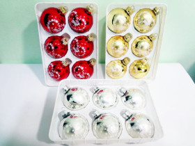 Шари новорічні скло d6см 6шт/наб N02270 (48наб)