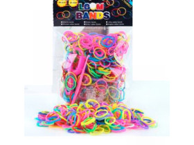 Н-р для плетіння браслетів 7799E (400шт) резиночки,крючок в кульку