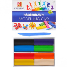 Пластилін "Классика" 8 кол, 160 г "Луч" (30 шт)