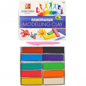 Пластилін "Классика" 10 кол, 200 г "Луч"(20 шт)