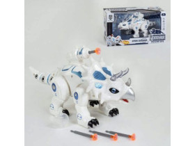 Робот Динозавр 0833 ходить, стріляє, видуває пар, підсвітка, звук