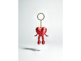 3D Брелок Серце з ніжками (мікс колір ) 13781