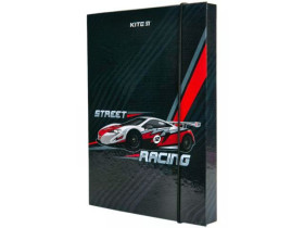 Папка для зошитів Kite В5 на гумці картон, Kite Racing K23-210-2