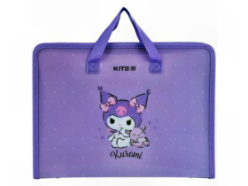 Папка-портфель на блискавці Kite 1 відділ., A4, Kuromi HK24-202