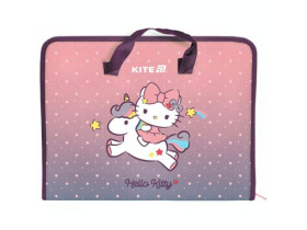 Папка-портфель на блискавці Kite Hello Kitty HK25-202-1, 1 відділення, A4