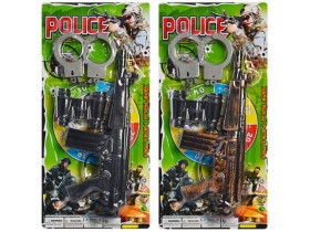 Набор полицейского 88001-02 (144шт) автомат-трещотка, бинокль, на листе, 20-43-3см