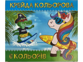 Крейда кол. 6кол кругла 12541 Тетрада (72шт)