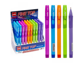 Ручка масляна "Fine Top" Cello CL1361-50R тренажер правша Синя (50шт)