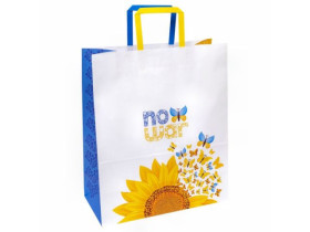 Сумка подарункова паперова крафтова, біла, 32×15×38 см, арт. 323815-43 (10 шт.)