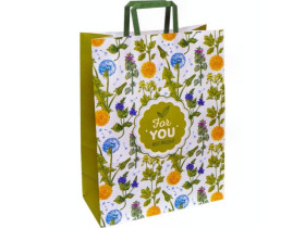 Сумка подарункова паперова КРАФТ біла 32*15*42см 324215-33 (10шт)