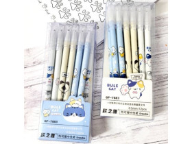 Ручка гелева, пиши-стирай, 0,5мм, синя, GP7883, 111-27/020326 (12/144)