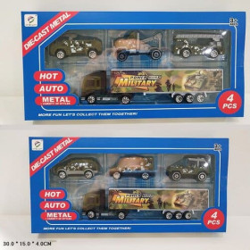 Набір машин мет. 8532B (144шт/2) військова техніка,2 види,короб. 30*15*4см