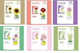 Конструктор 6630-N1-N8 (120шт) Flovers,6 видів короб. 14,2*14*19,5см