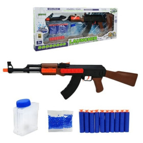 Зброя 502-33 (30шт/2) стріляє поролон. знарядами,10знарядів в наборі+кульки, короб.65,8*25,8*6см