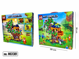 Конструктор "Minecraft" LB1381, 611+ деталей, 2 види, 39×36 см (4 шт.)