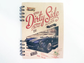 Блокнот А6, тверда обкладинка, пружина, клітинка, "Еко-стиль", 48 арк., "Р", ТП-44 (16 шт.)