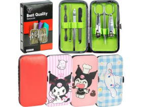 Набір для манікюру металевий у шкір / зам футлярі 7 предметів 6PC M