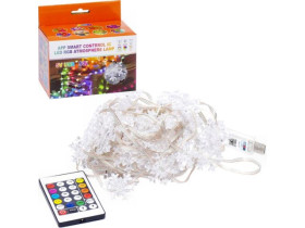 Гірлянда "Smart" RGB з пультом "Сніжинка" USB 50L 5 метрів, змінює колір D-51