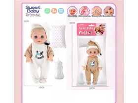 Пупс WD 2324-1 AB (128/2) висота 31 см, музичний чіп, звуки, заплющує очі, п’є, горщик