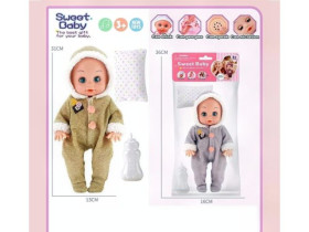 Пупс WD 2326-1 AB (128/2) висота 31 см, музичний чіп, звуки, заплющує очі, п’є, горщик