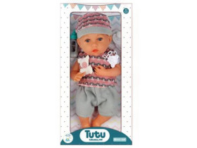 Пупс 6215 (24) гумовий, висота 35 см, пустушка, пляшечка, в коробці