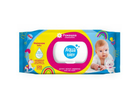 Cалфетка волога *Aqua Baby* 120шт клапан (9уп/ящ)