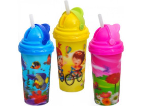 Стакан-поїлка з трубочкою, СП022-1