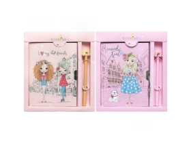 Блокнот А5 з ручкою в коробочці, лінія 48л 13,5*18 см SM32K-009