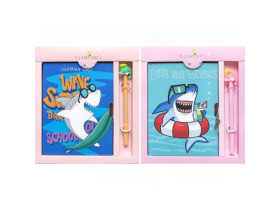 Блокнот А5 з ручкою в коробочці, лінія 48л 13,5*18 см SM32K-022