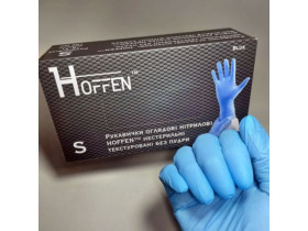 Рукавиці нітрілові Hoffen блакитні (100шт)