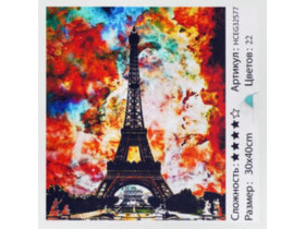 Картини за номерами 32577 (30)  "TK Group", "Ейфелева вежа", 40*30, У ПАКЕТІ